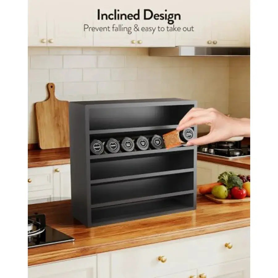 Freestanding Seasoning Rack for Countertop, Cupboard, Pantry, Kitchen, 13.18 x 4.13 x 12.2 inches Spice Jars Not Included from PriceLows™