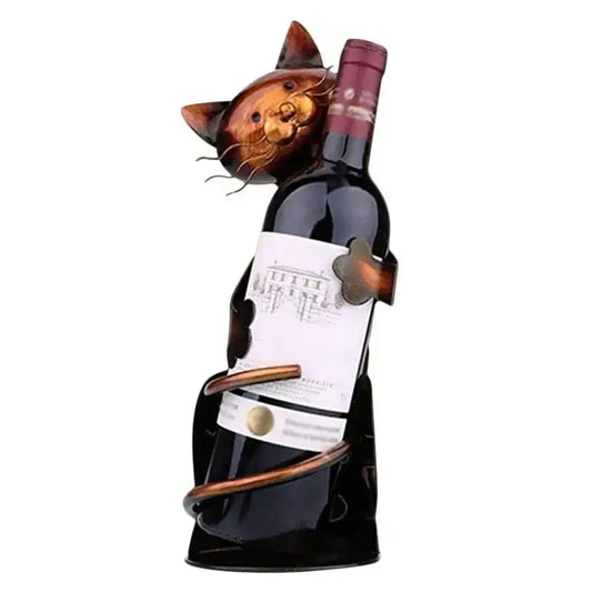 Wine Bottle Holder Collectible Tabletop Decor Wine Rack Cute Cat Figurine Wine Bottle Keeper for Display and Storage Accessorie from PriceLows™