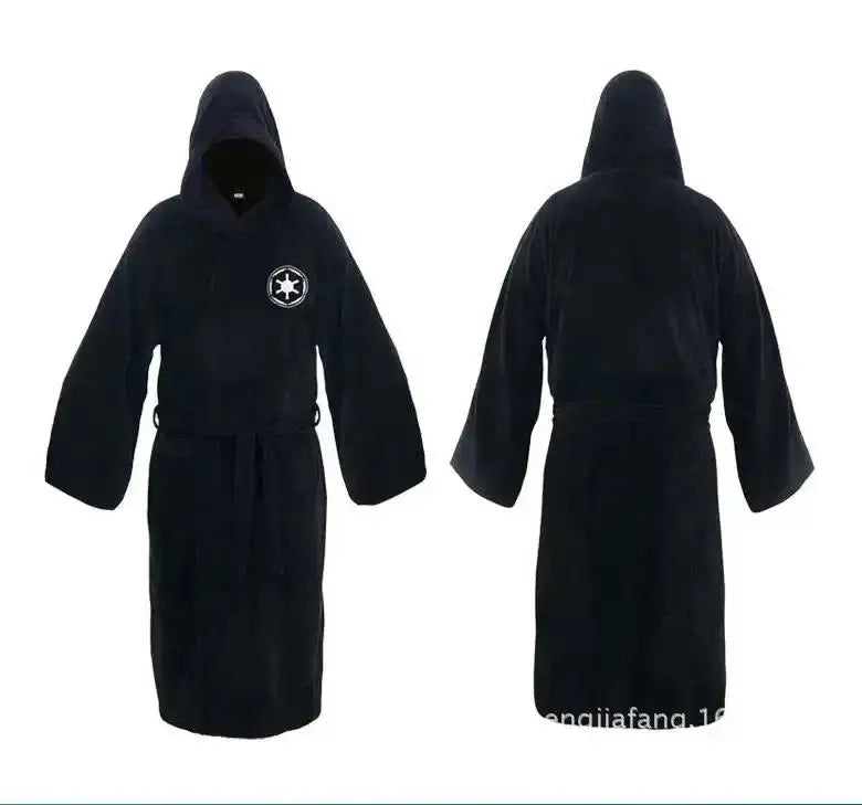 Men Hooded Bathrobe | Thick Polyester Fabric | Star Cosplay Theme | One Size