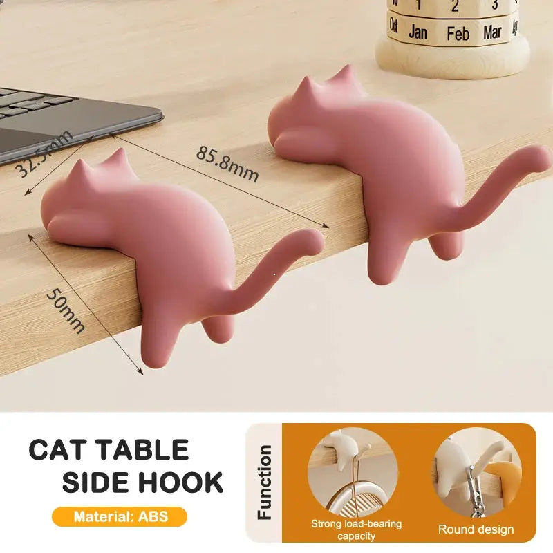 Cute Cat Bag Hook Portable Table Hook Handbag Backpack Organizer Holder for Home Office Desk Side Decor Travel Bag Hanger from PriceLows™