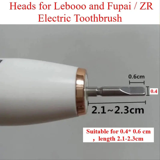 8pcs Replacement Brush Heads for Lebooo and Fupai / ZR Electric Toothbrush Dupont Bristle Sealed Bristle 0.4* 0.6-and 2.1-2.3cm from PriceLows™