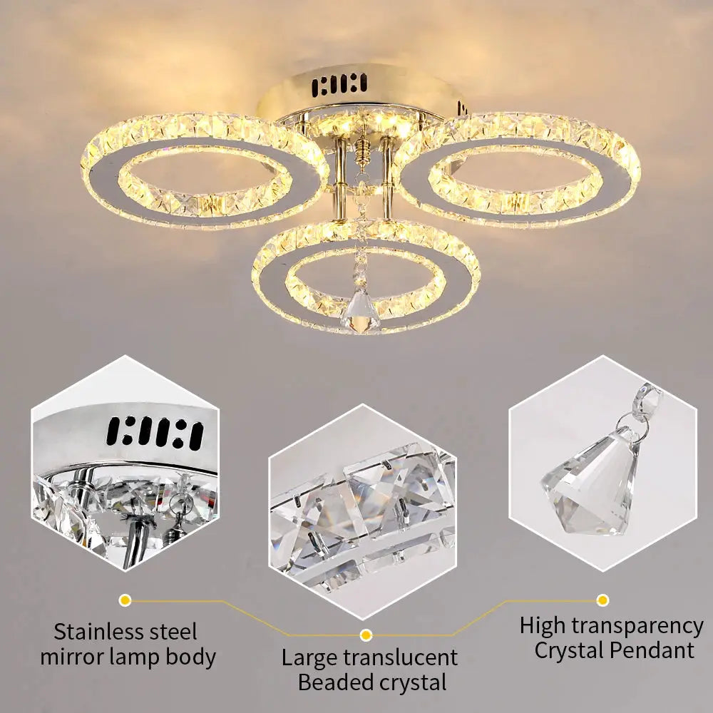 Modern Luxury Ceiling Crystal Chandelier Decoration Home Furniture Living Room Hanging Ceiling Lamp Kitchen Light Led Lighting from PriceLows™