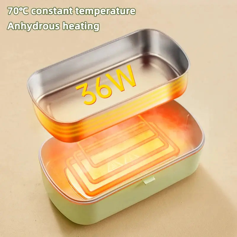 900ml Electric Lunch Box Water Free Heating Bento Box Stainless Steel Food Warmer Portable Thermal Boxes For Office School 220V from PriceLows™