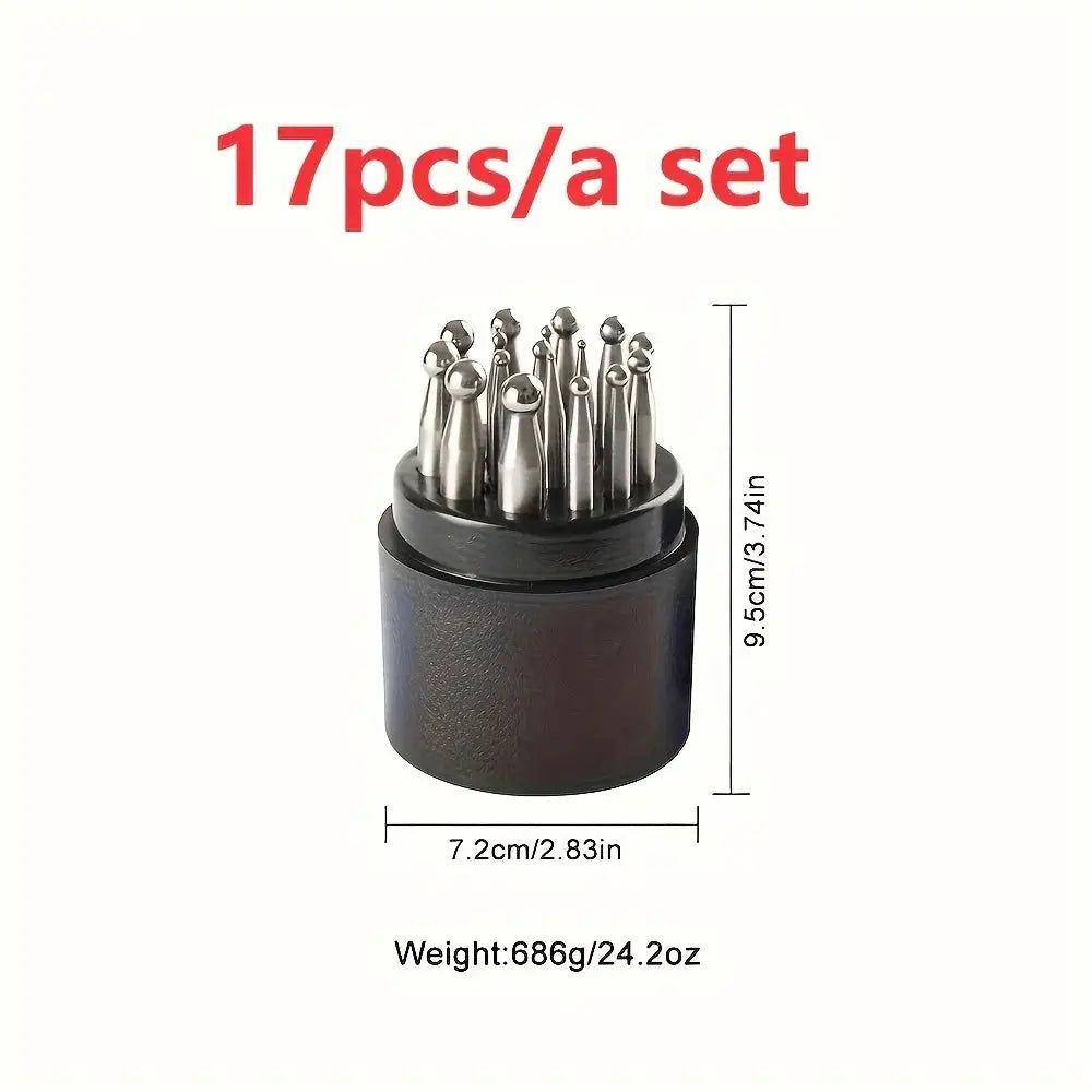 Jewelry Shaping Tool Kit | Steel Dapping Block | Punches Set | Ring Engraving With Storage