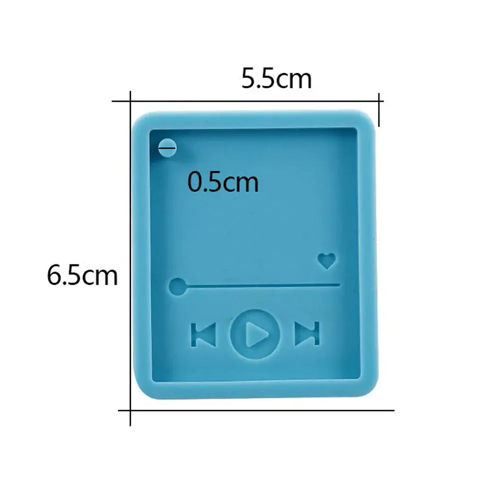 Silicone Music Player Mold | 54g Weight | Love Keychain Jewelry Making