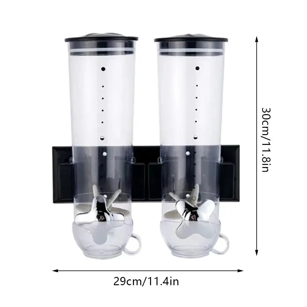 Cereal Dispenser with Cup Wall Holder Screw Set Large Capacity for Storing Nuts, Coffee Beans Candies Cereals Storage Assistant from PriceLows™