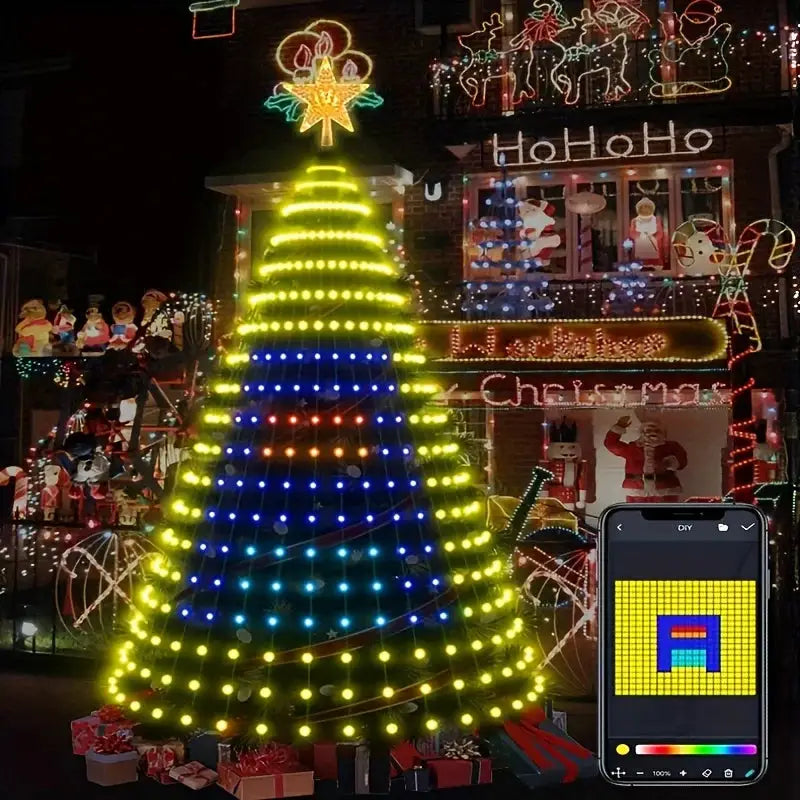 Smart Christmas Tree Lights 400LEDs Outdoor Holiday Decoration Remote & App Control RGB DIY Lmage Light String Christmas Decor from PriceLows™