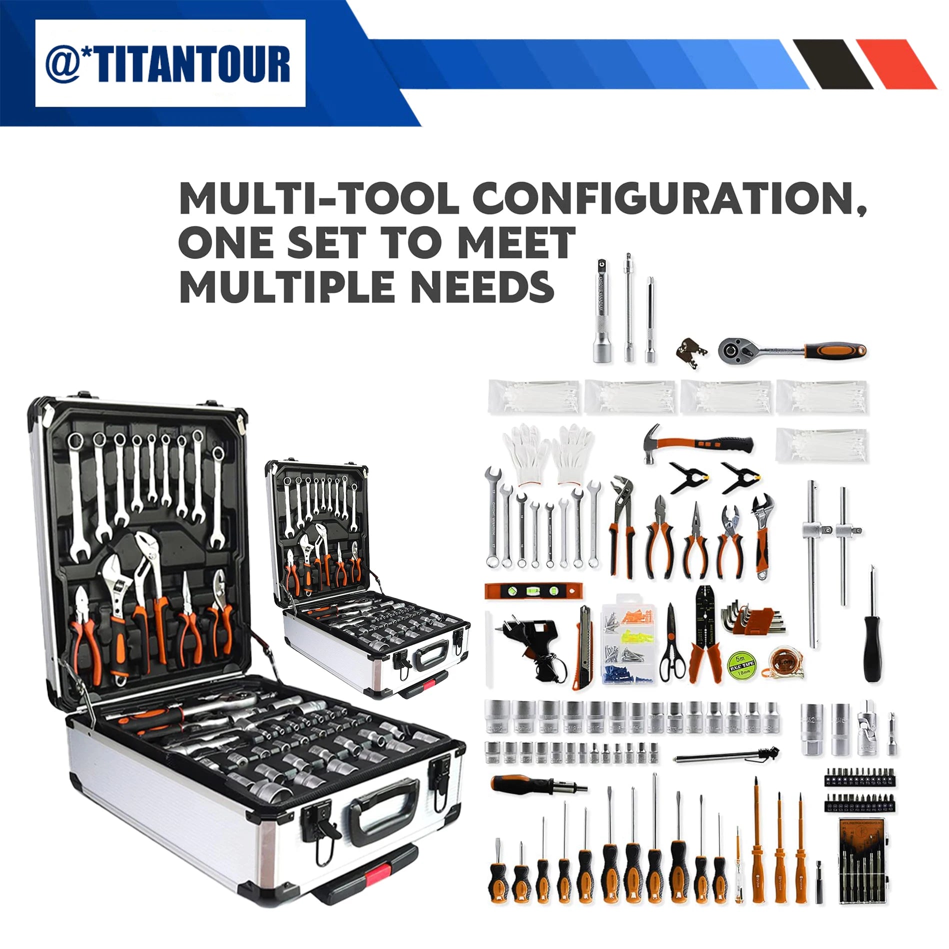 999-piece professional industrial repair tool set, automotive electrician mechanical household multifunctional, including wrench from PriceLows™