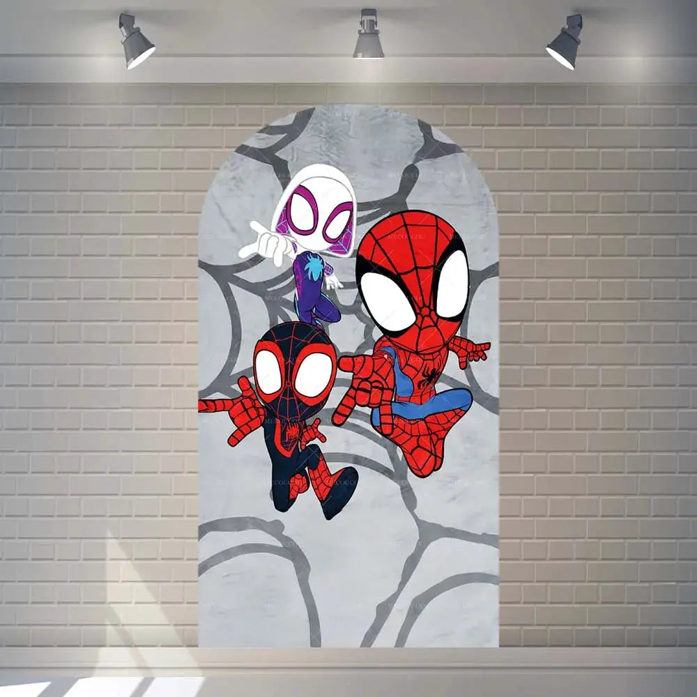 Spider-Man Arch Backdrop | Custom Name | Birthday Theme | Standard Size