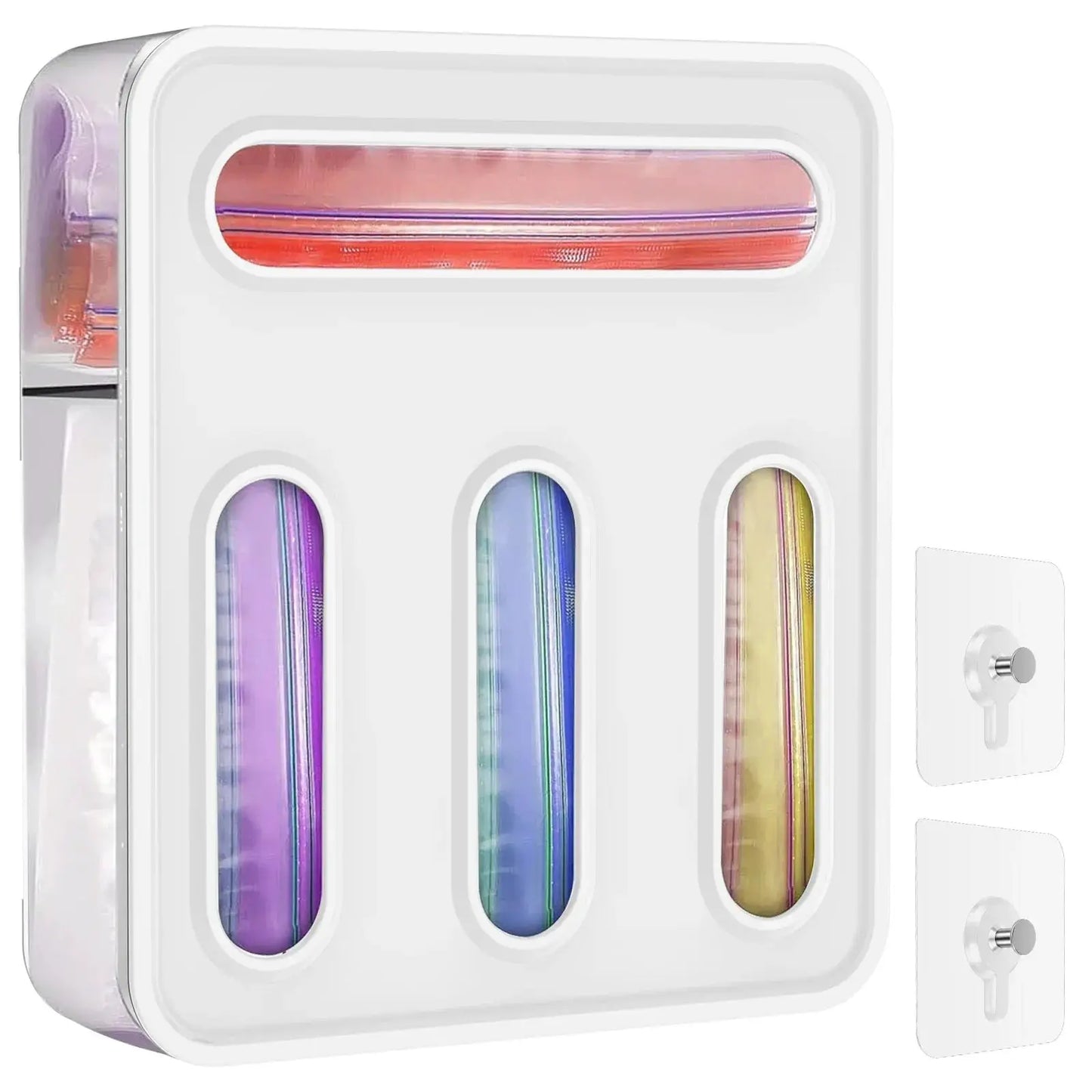 Plastic Bag Organizer | 4 Compartment Box | Dustproof Airtight | 4 In 1 Design