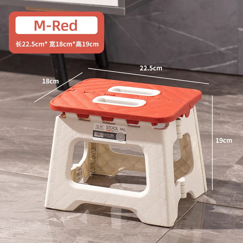 Plastic Folding Chair | Thickened | Portable Outdoor Chair | 27x23x25.5 cm