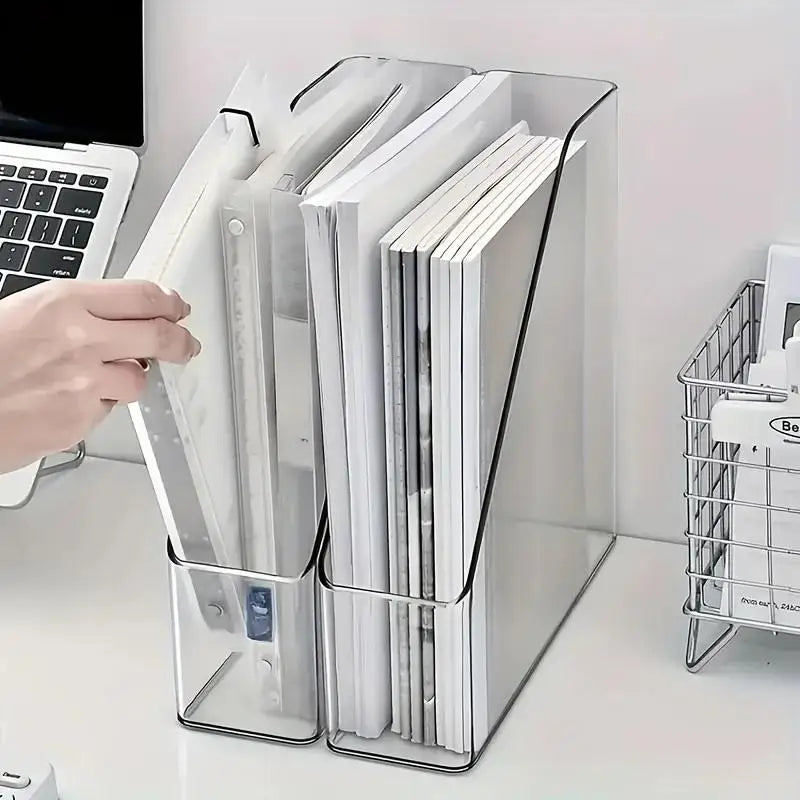 Desk File Organizer | Transparent PET | Vertical | Home Office