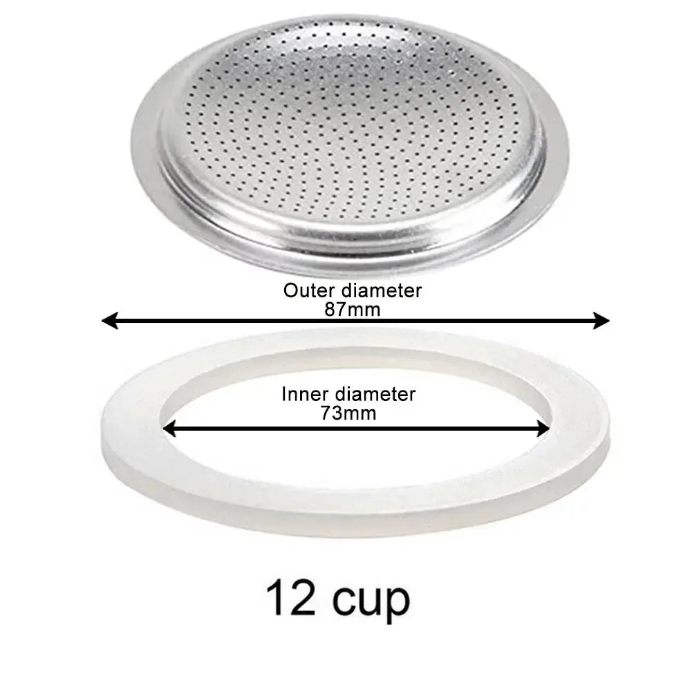 Moka Pot Gasket | Soft Silicone | Espresso Pot Compatible | Fits Most Moka Pots