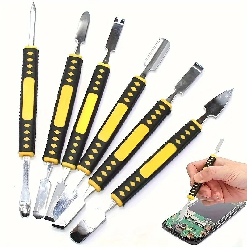 6pcs Electronic Repair Tool Set, Metal Dual-Head Pry Bars for Tablets, Laptops, Phones, Electronic Devices, No Electricity from PriceLows™