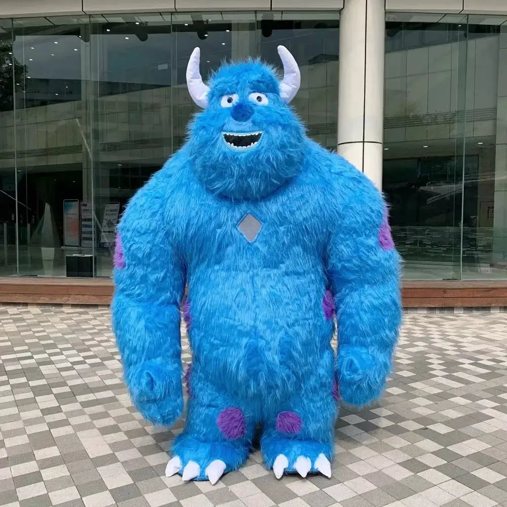 2m/2.6m Inflatable Blue Monster Costumes Adult Wearable Blow Up Suit Cosplay Halloween Inflatable Mascot No Battery from PriceLows™
