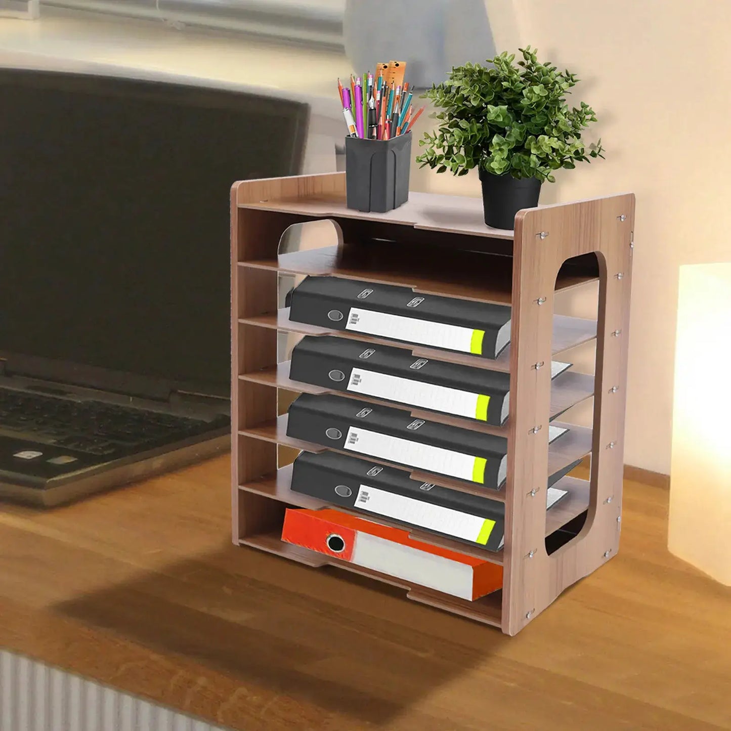 7 Tiers Desk File Organizer Holder Office A4 Paper Letter Tray Document Storage from PriceLows™