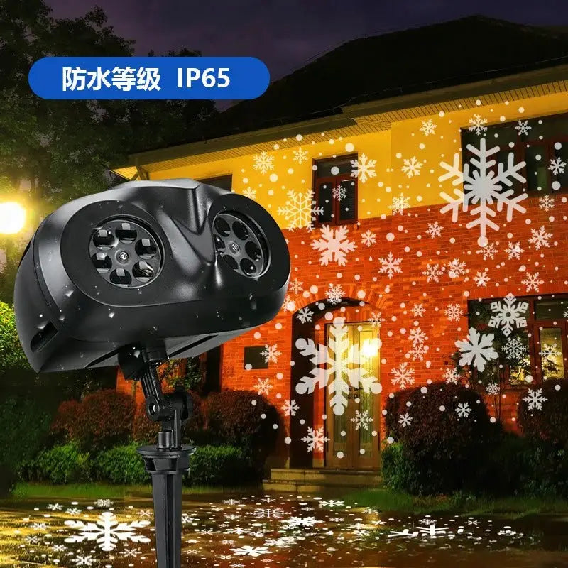 Snowflake Projection Light | Double Headed | Outdoor Waterproof | Plug In