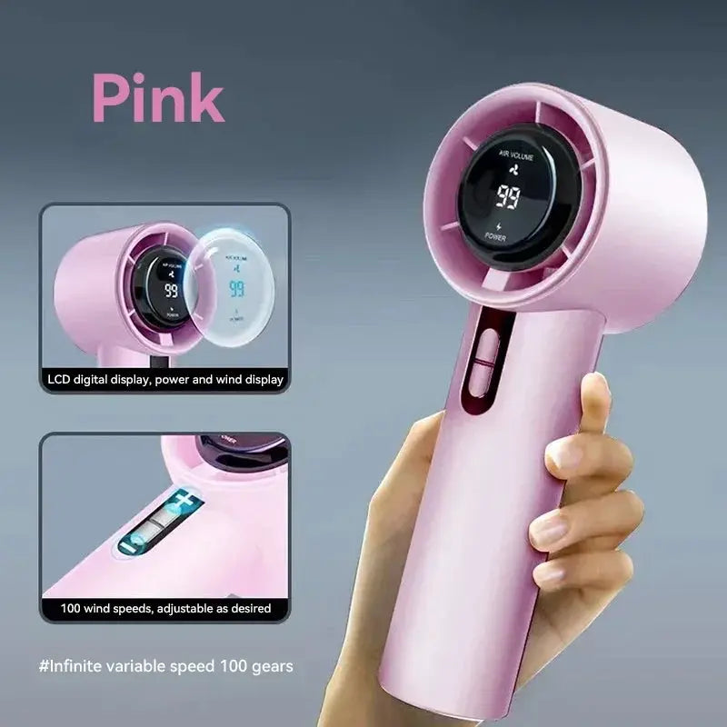Lenovo Handheld Fan | 100 Speed USB Rechargeable | Wall Mounted