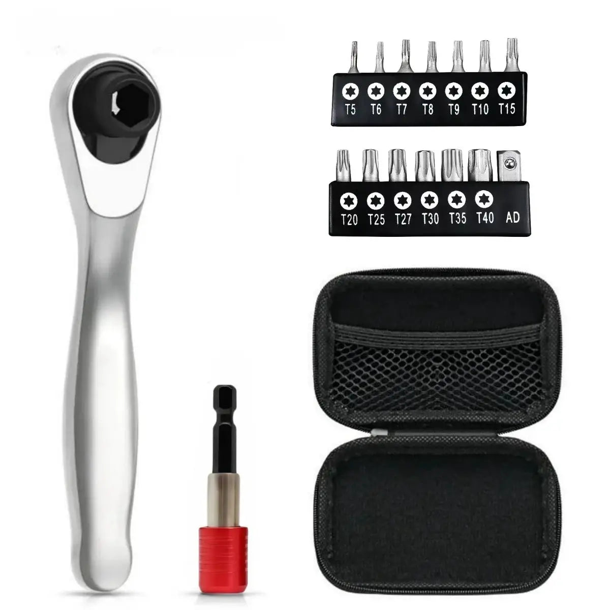 Household Repair Toolbox Combination Ratchet Wrench Screwdrivers Socket Repair Set Tool Box With 25mm multi model S2 Bit Heads from PriceLows™