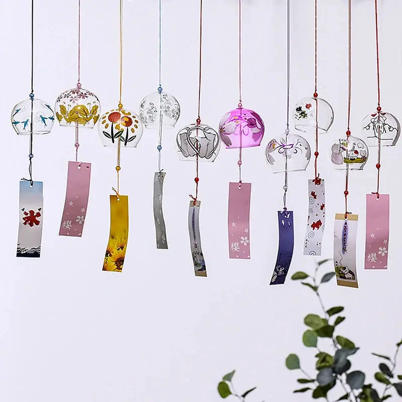 1PCS Wind Bell Japan Wind Chimes Handmade Glass Furin Home Office Decors from PriceLows™