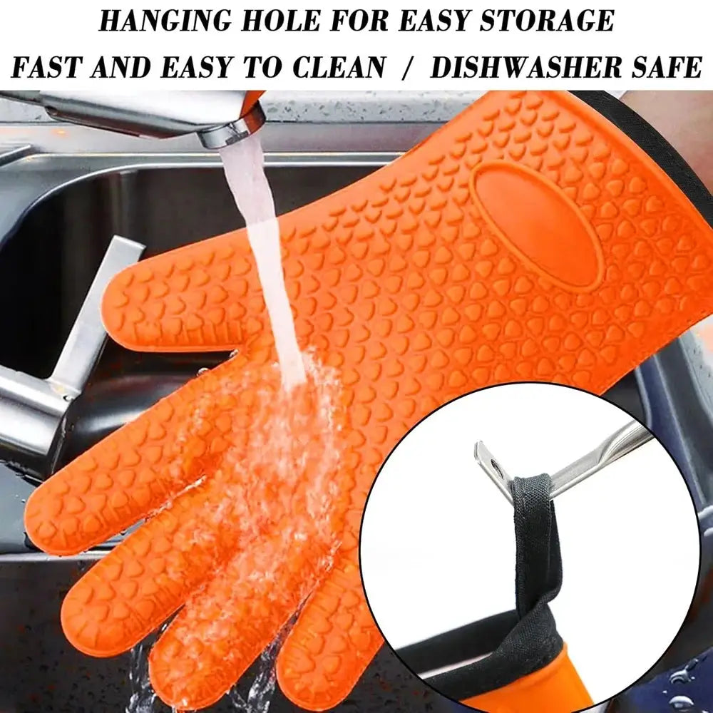Silicone Oven Mitts | Heat Resistant | Non Slip | One Size