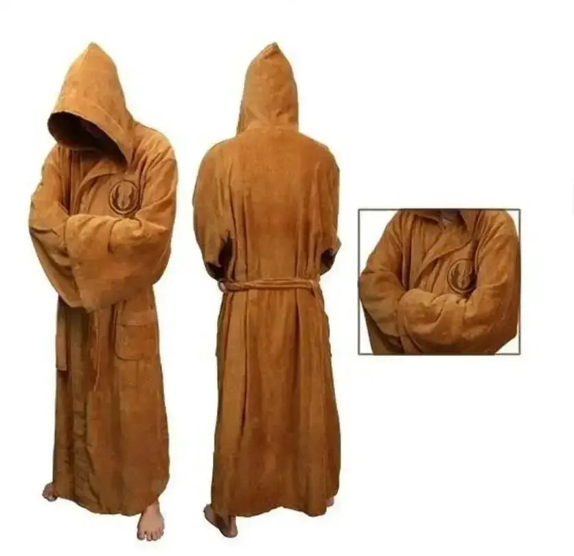 Men Hooded Bathrobe | Thick Polyester Fabric | Star Cosplay Theme | One Size