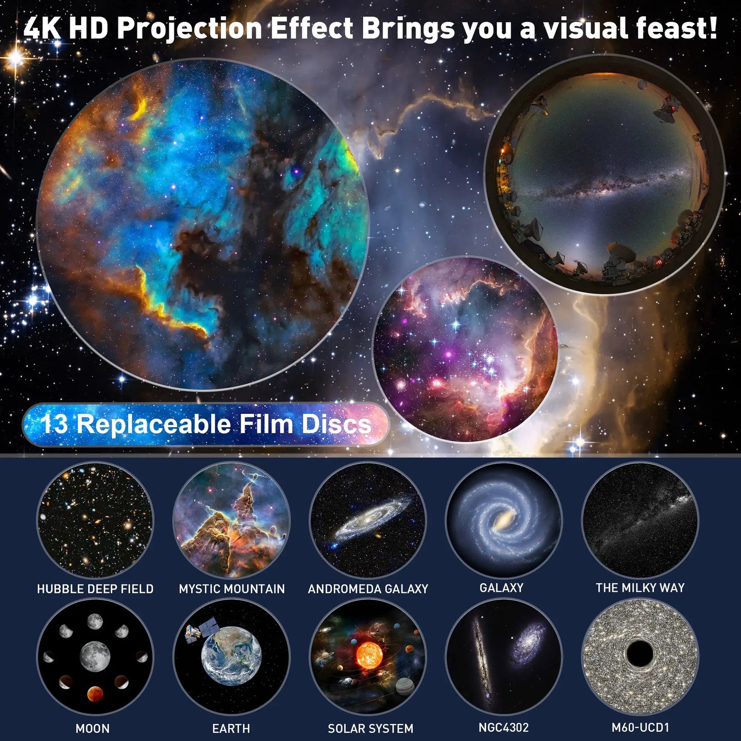 Galaxy Projector, Planetarium Star Projector Realistic Starry Sky Night Light ,Solar System Constellation Moon for Kids Bedroom from PriceLows™