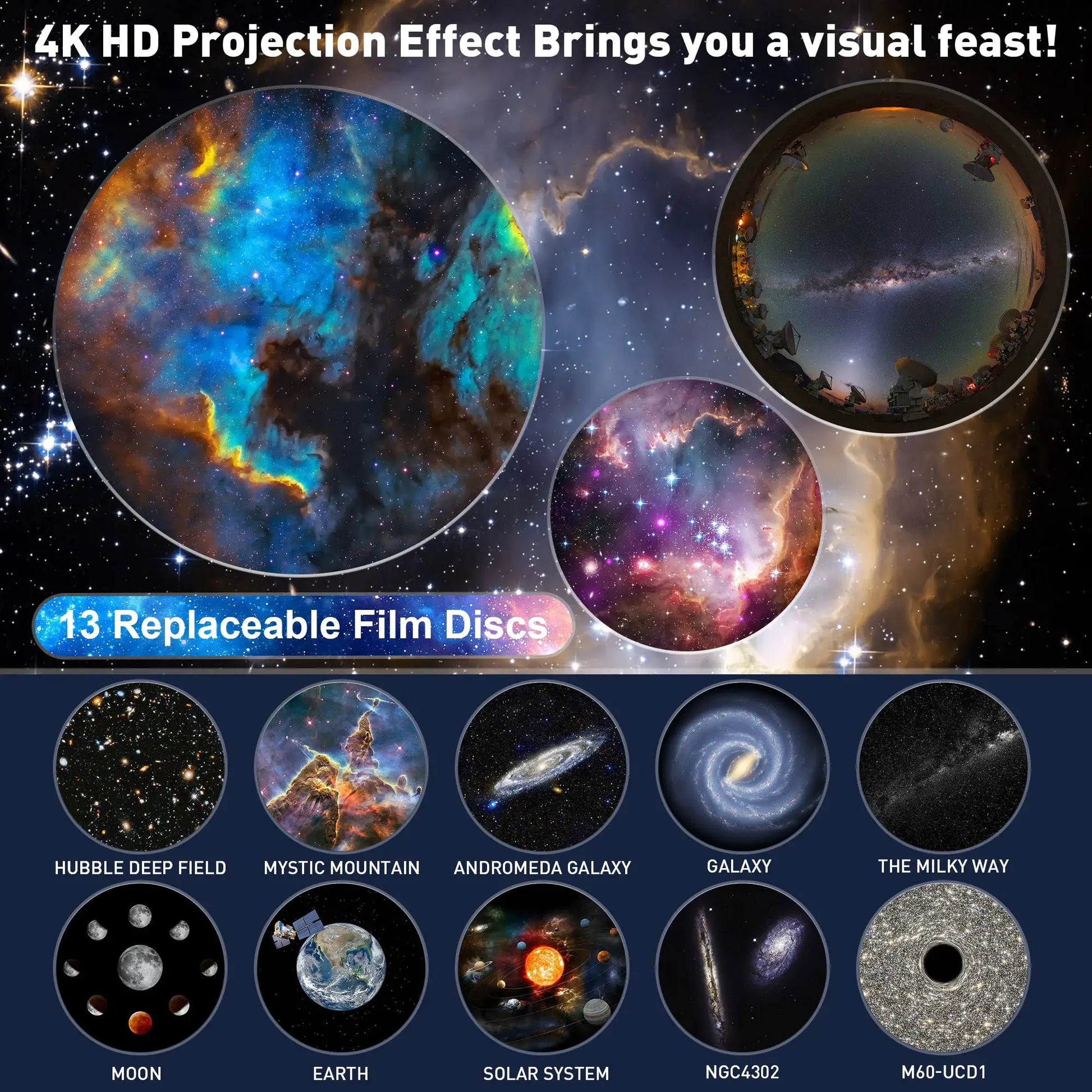 Galaxy Projector, Planetarium Star Projector Realistic Starry Sky Night Light ,Solar System Constellation Moon for Kids Bedroom from PriceLows™