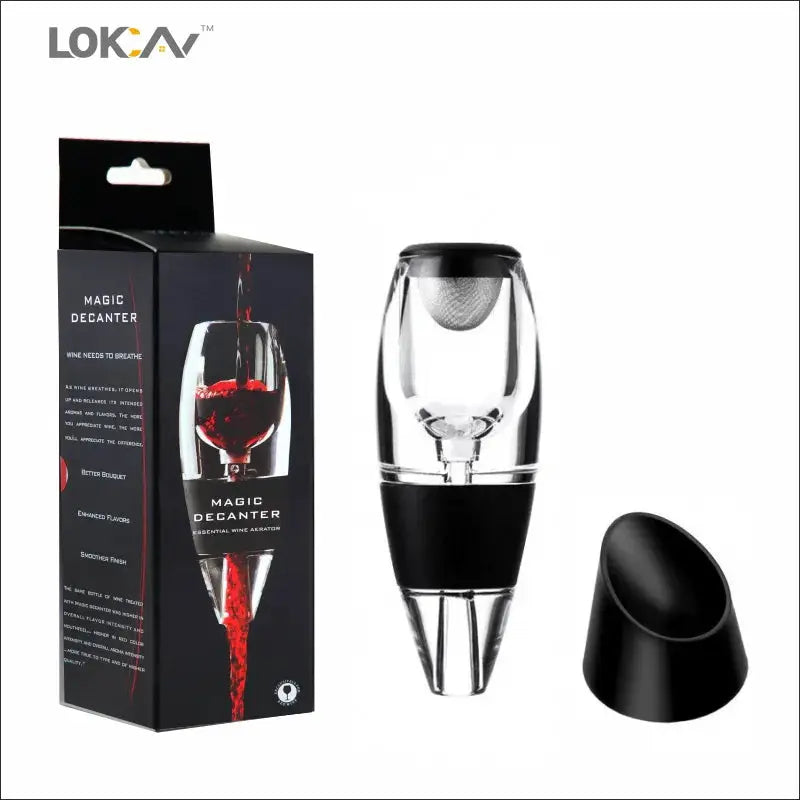 Professional Magic Red Wine Decanter Pourer with Filter Stand Quick Air Aerator Dispenser for Home Dining Bar Essential Set New from PriceLows™