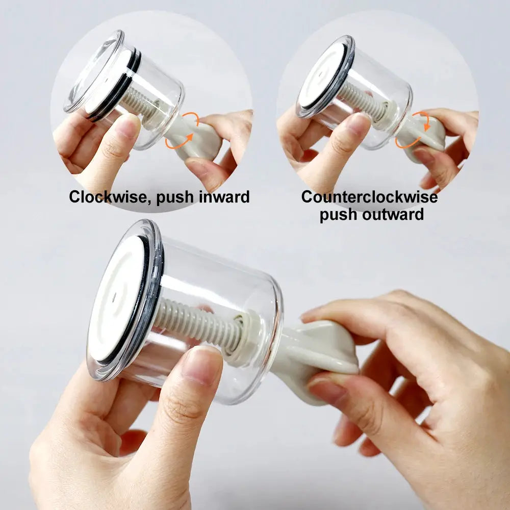 Manual Rotating Cupping Massager | Vacuum Suction | Nipple Enhancer | Anti Cellulite Tool
