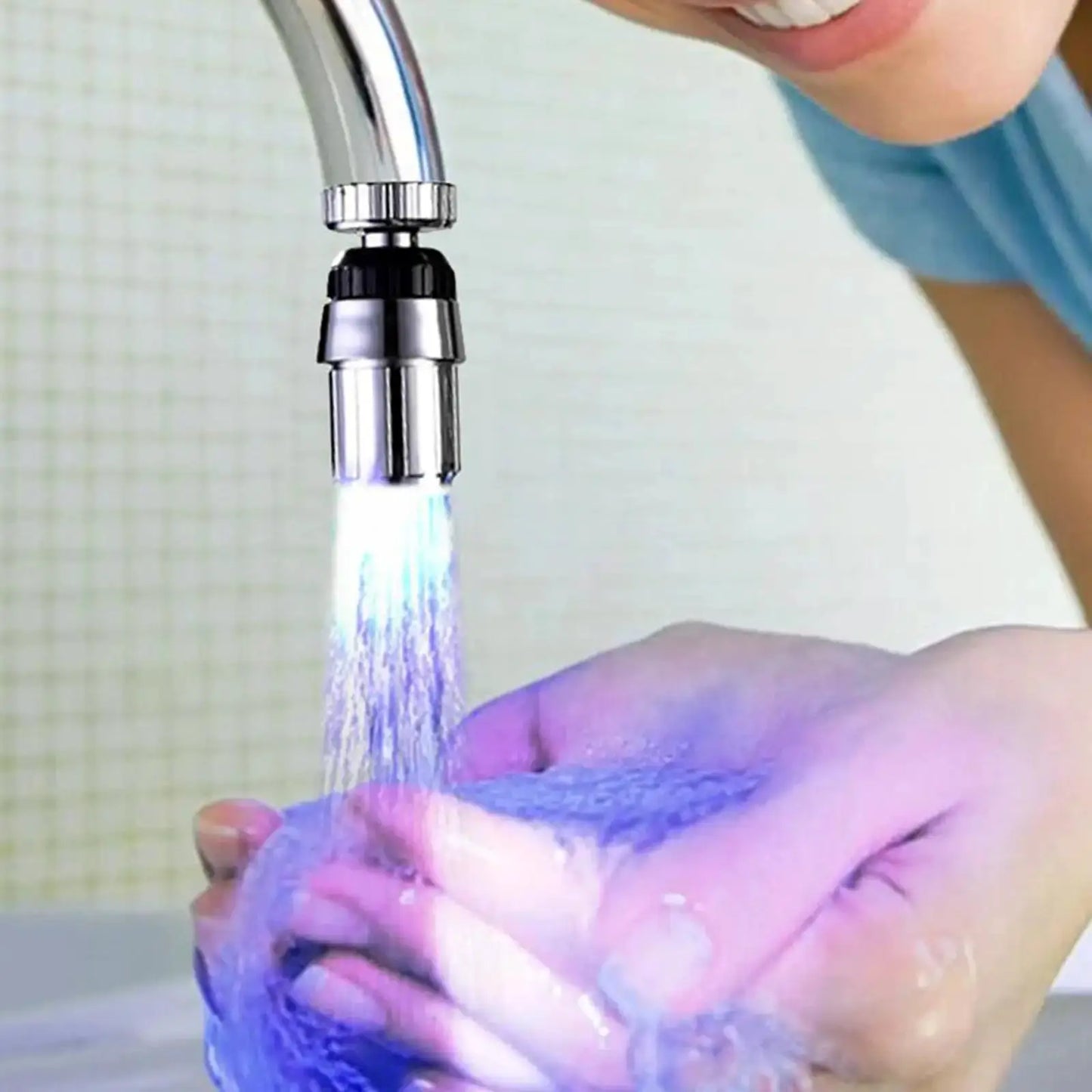 7-Color LED Color Change Faucet Change Automatically LED Faucet Head Glow Stream Light Faucet Aerator Tap For Kitchen Bathroom from PriceLows™