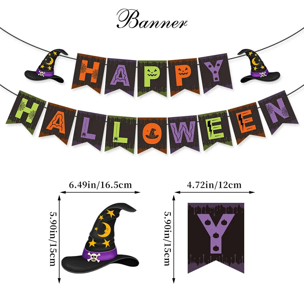 Halloween Decor Set | Paper Material | Hanging Items | Assorted Designs