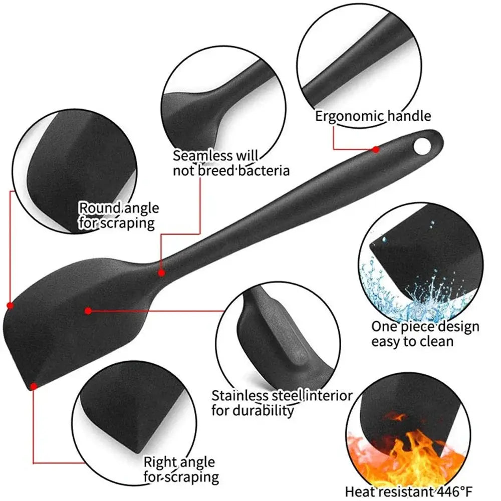 Silicone Spatula Set | Food Grade Silicone | Heat Resistant | 6 Piece Set