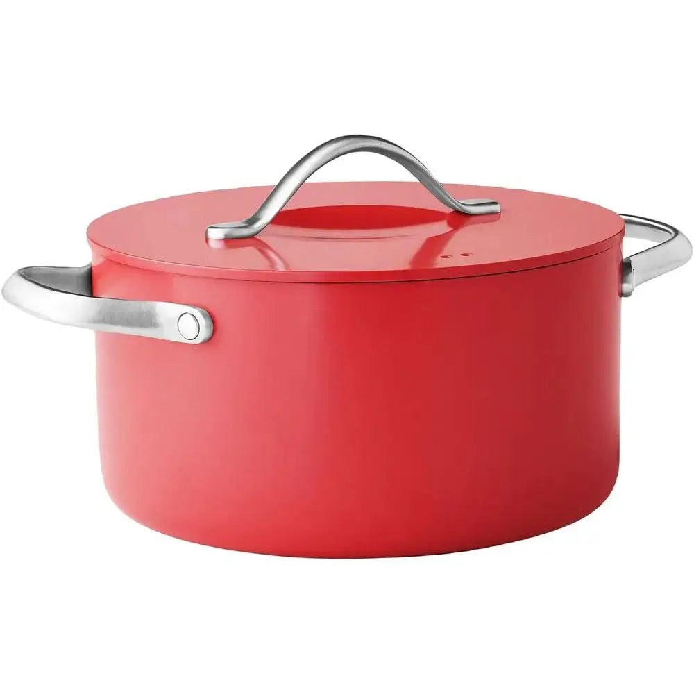 11-Piece Ceramic Cookware Set, Red, 23x15x11 from PriceLows™