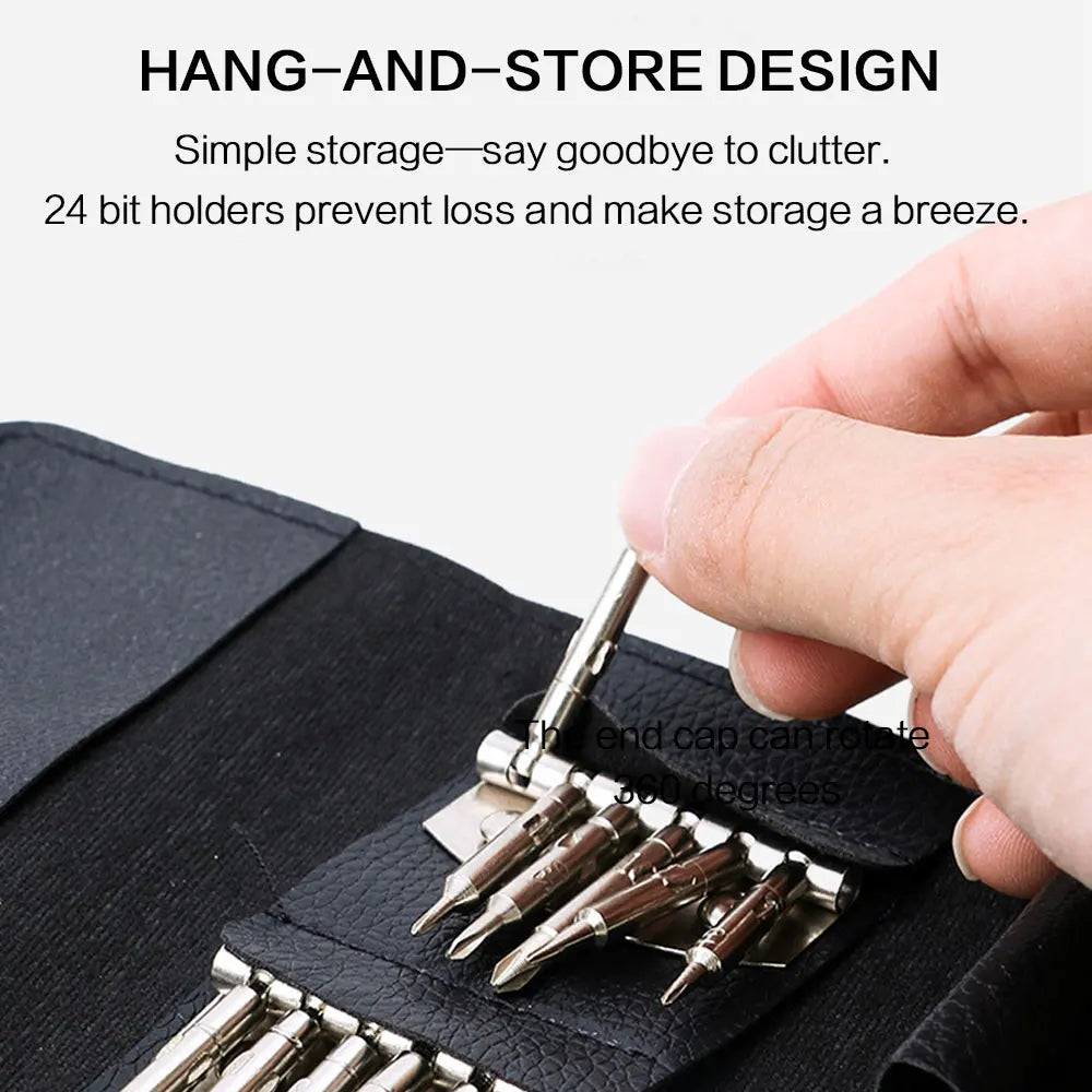 Precision Screwdriver Set | 25 In 1 | Alloy Steel Bits | Compact Wallet Case