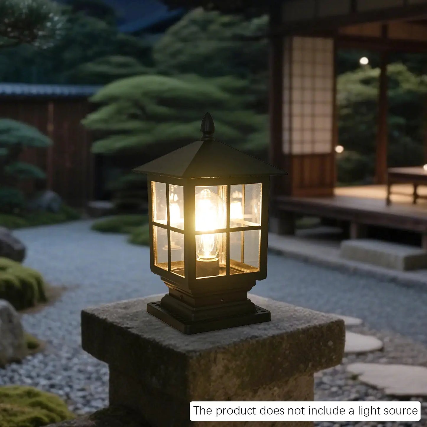 Retro and Elegant Post Light, Aluminum Alloy Post Light, Outdoor Post Lantern E27 for Indoor & Outdoor,Porches, Paths, Entrances from PriceLows™