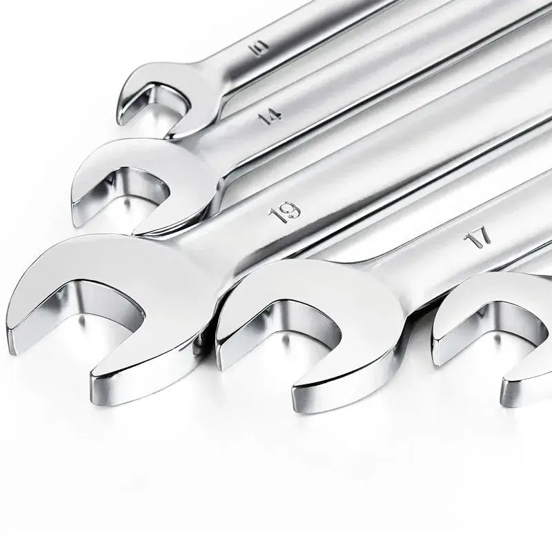 Ratcheting Wrench Set Metric and Standard 12-Point Box End Combination Spanner Gear Wrench Garage Tool Set,CR-V Full Polished from PriceLows™