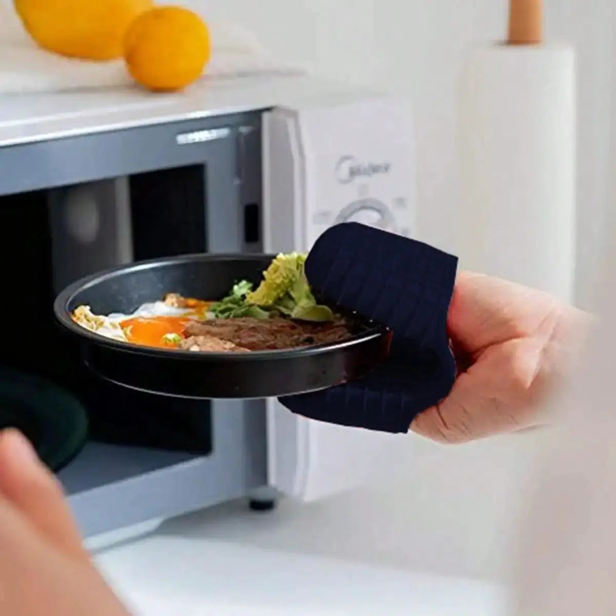 Oven Mitts | Heat Resistant Silicone | Non Slip Grip | Single Pack
