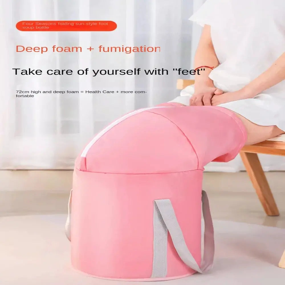 Foldable Foot Soaking Bucket | Oxford Fabric | 30x66cm | Compact Bath Tub