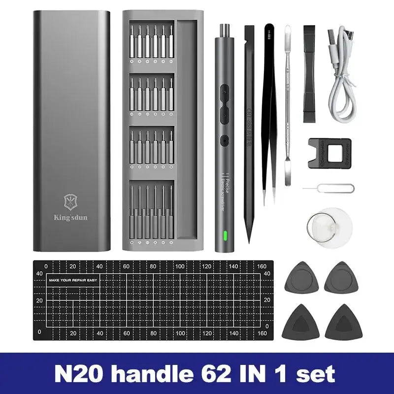 Electric Screwdriver Precision Sets 62 in 1 Power Tool Kit Rechargeable Wireless Mini Small Magnetic Bits for Xiaomi Cell Mobile from PriceLows™