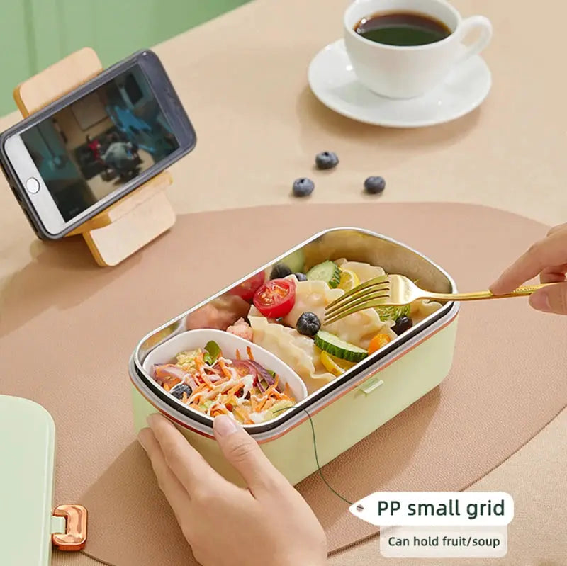 900ml Electric Lunch Box Water Free Heating Bento Box Stainless Steel Food Warmer Portable Thermal Boxes For Office School 220V from PriceLows™