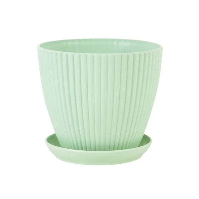 Plastic Planters Round Plant Pots with Tray Succulent Flowerpots Plants Garden Flower Nursery Pot Bedroom Office Flower Pot from PriceLows™