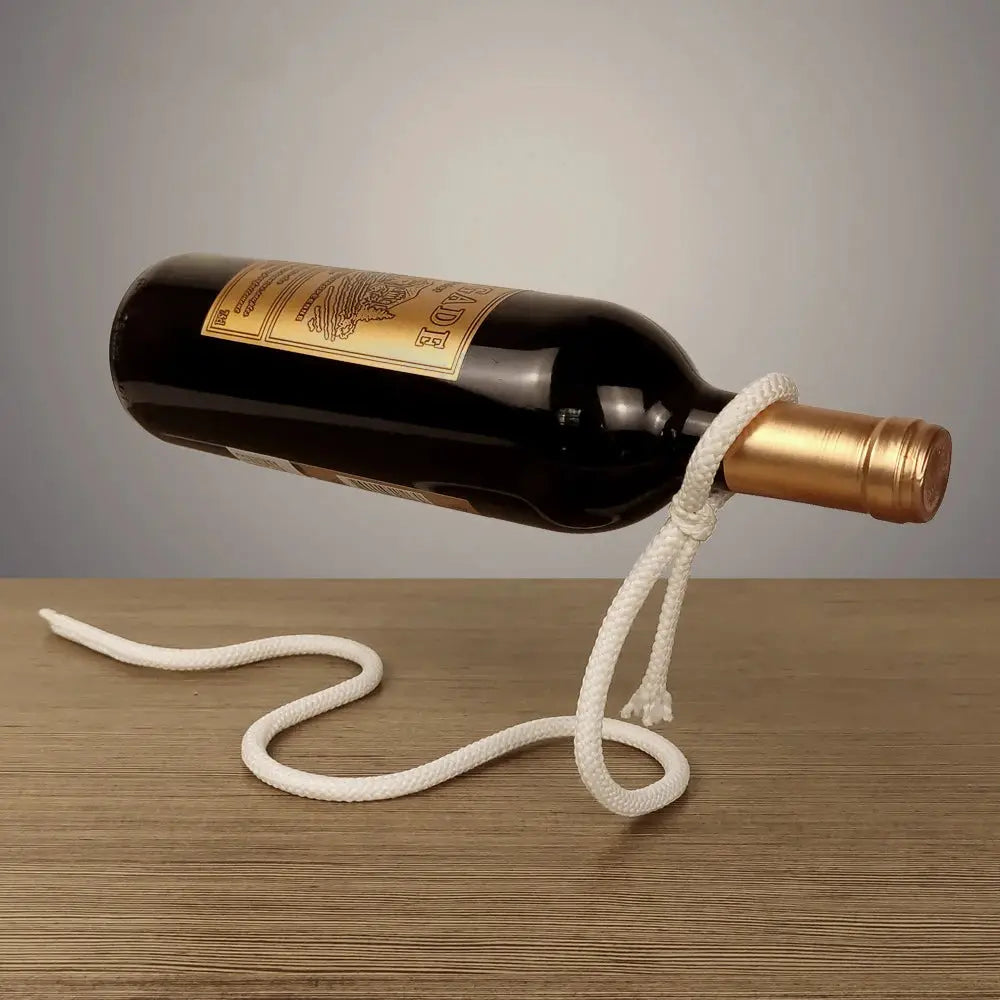 Magical Creative Craft Rope Shaped Wine Bottle Rack 3D Suspended Alcohol Bottle Holder Home Kitchen Accessories Bar Tools from PriceLows™