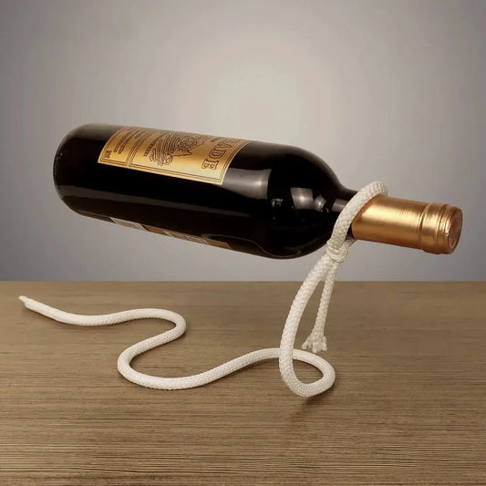Magical Creative Craft Rope Shaped Wine Bottle Rack 3D Suspended Alcohol Bottle Holder Home Kitchen Accessories Bar Tools from PriceLows™