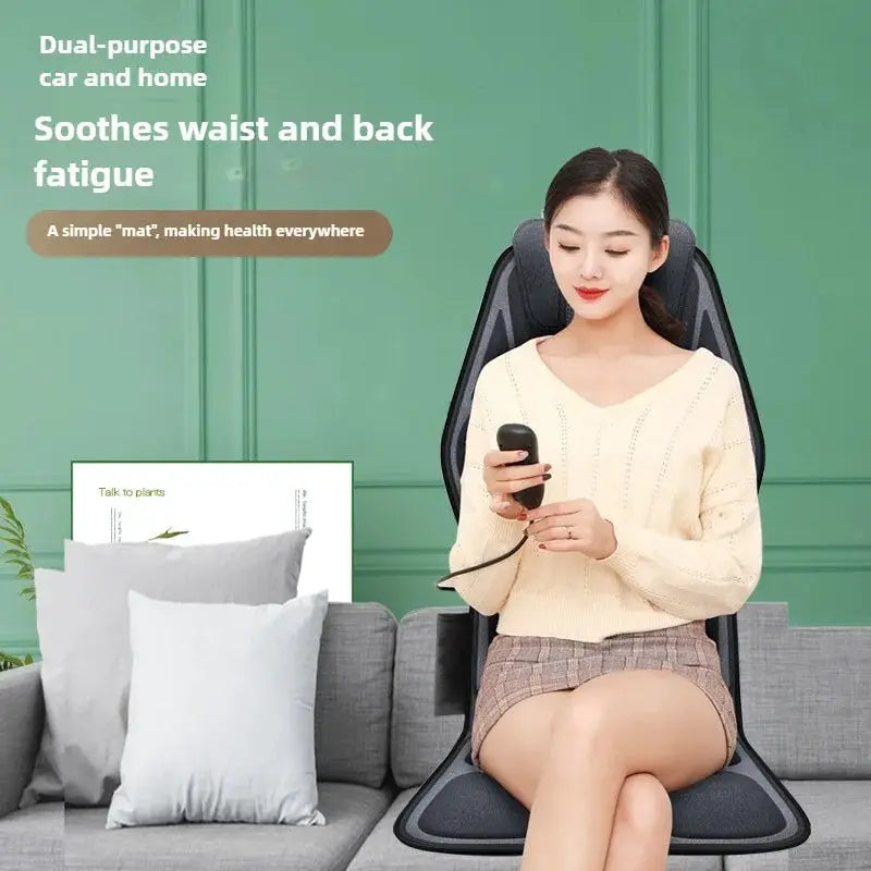 Massage Seat Cushion | 9 Point Kneading | Infrared Heat | Airback Support