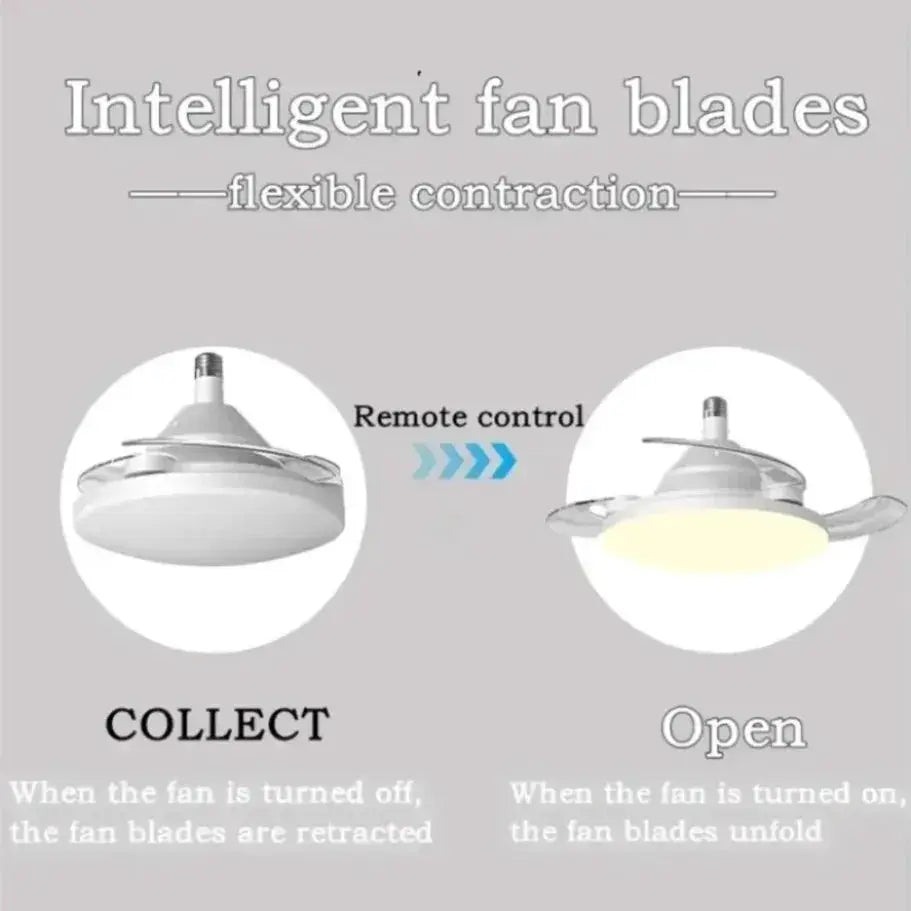 Ceiling Fan Light | Remote Control | E27 Base | Invisible Design