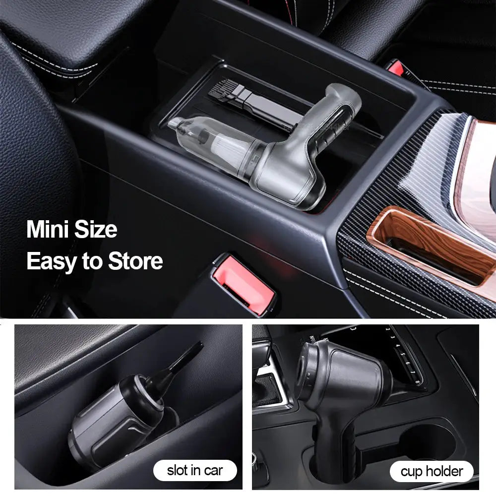 Car Vacuum Cleaner | 95000Pa Suction | 40 Min Battery Life | Cordless Handheld