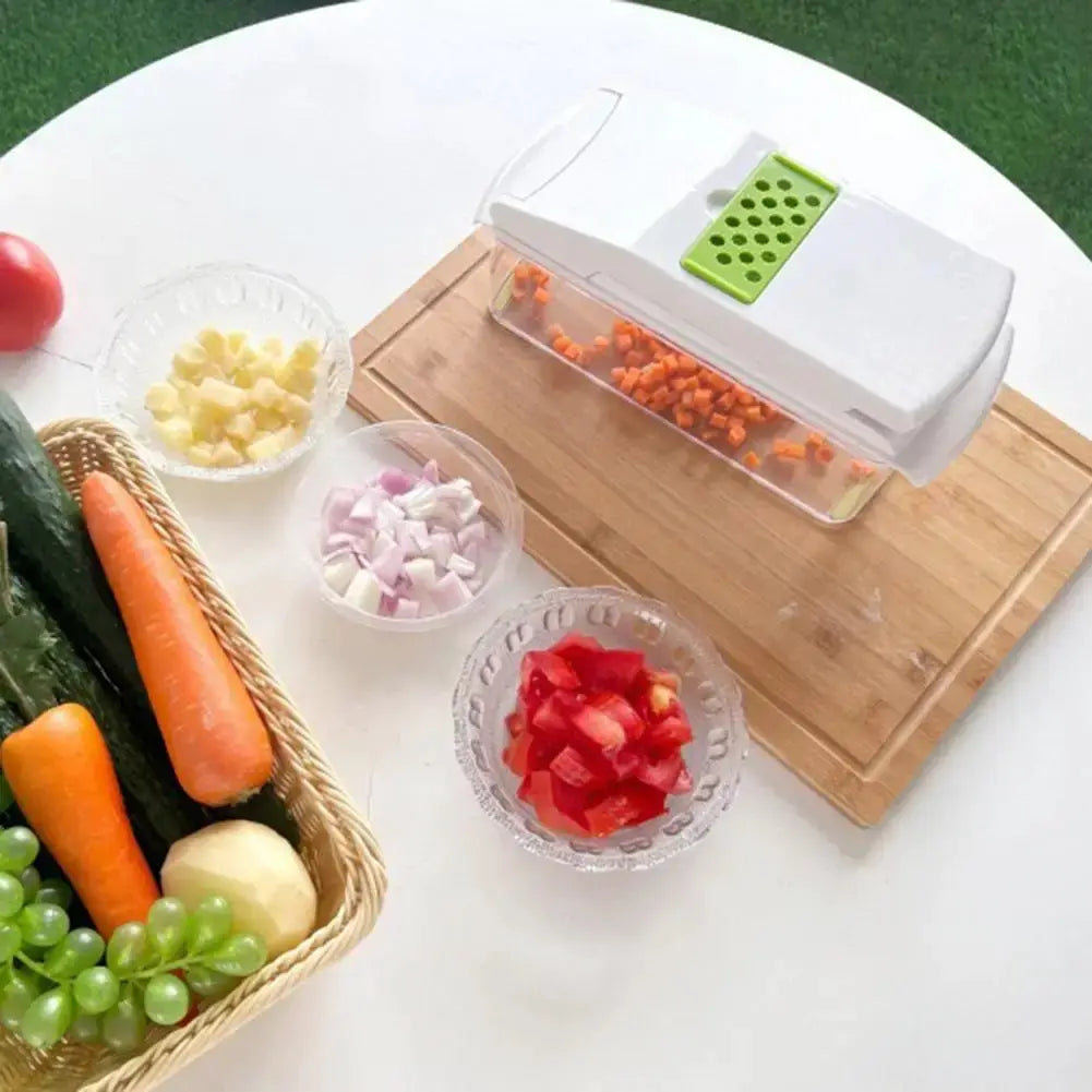 Vegetable Chopper | Food Grade ABS PP | With Collection Box | One Size