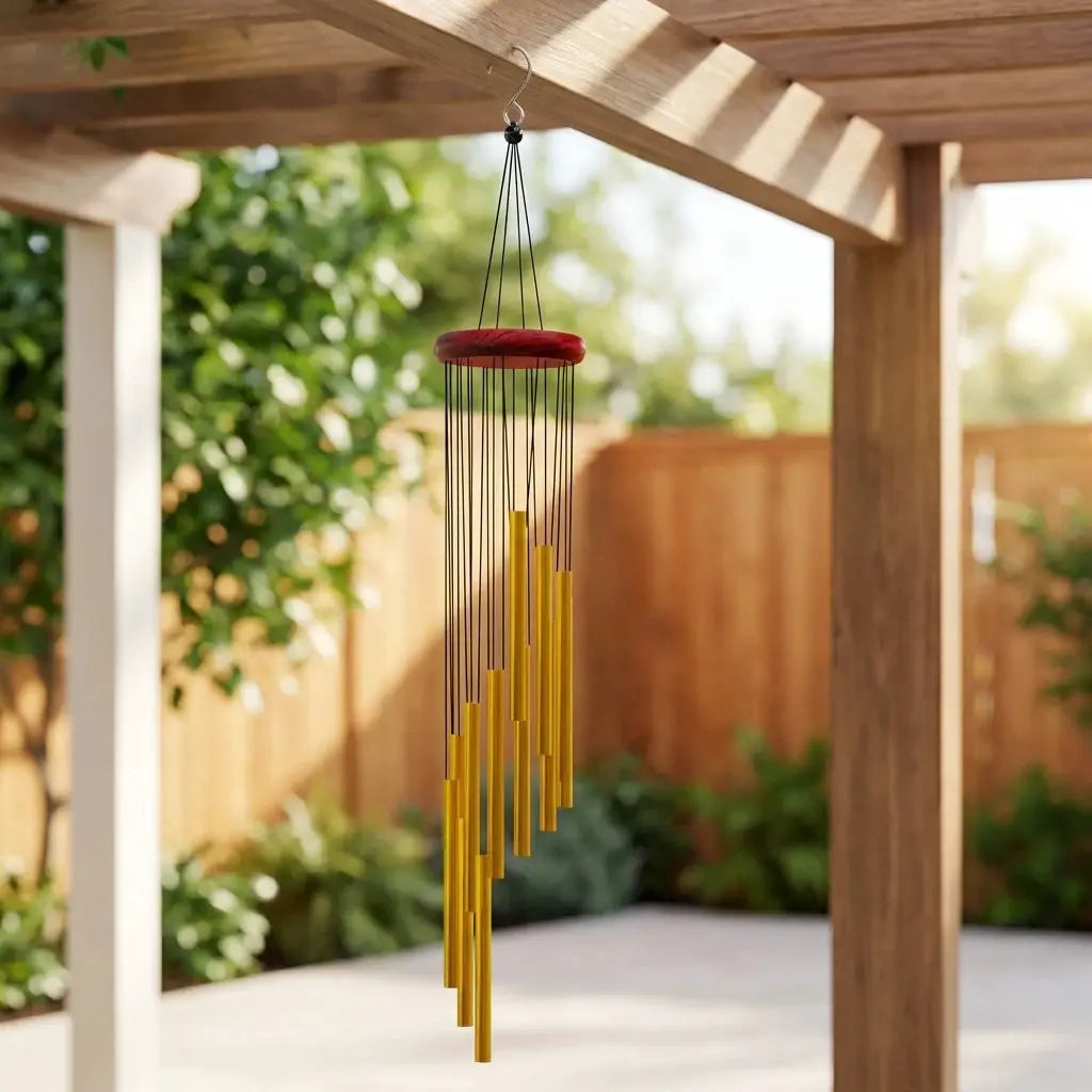 1Piece 12-Tube Aluminum Alloy Wind Chimes Set with Hook Gold/Silver Bells Outdoor Home Wedding Party Memorial Decoration Gifts from PriceLows™