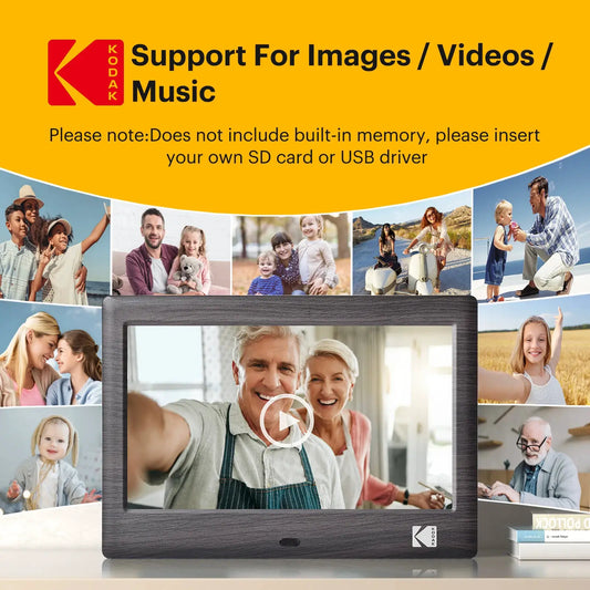 Digital Photo Frame | 7-Inch Display | 1024x600 HD | Remote Control Included from PriceLows™